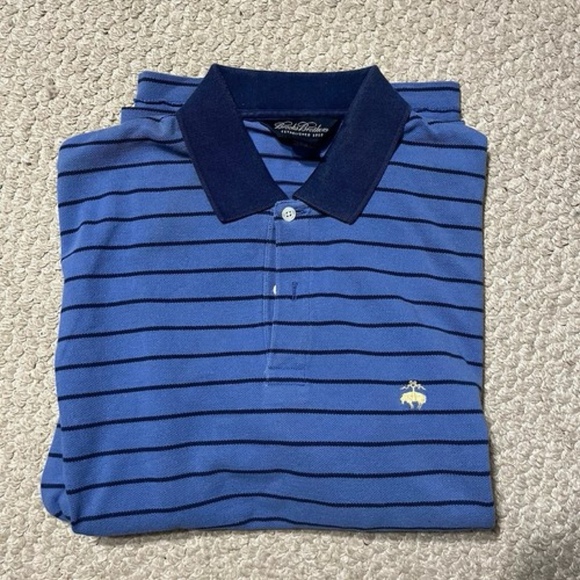 Brooks Brothers Performance Polo Shirt Striped Multicolor Slim Fit Size Medium - Picture 12 of 12